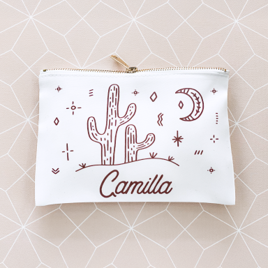 Desert Cactus Makeup Bag